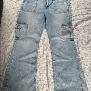 Aeropostale Mid-Rise Utility Flare Jeans - Size 16